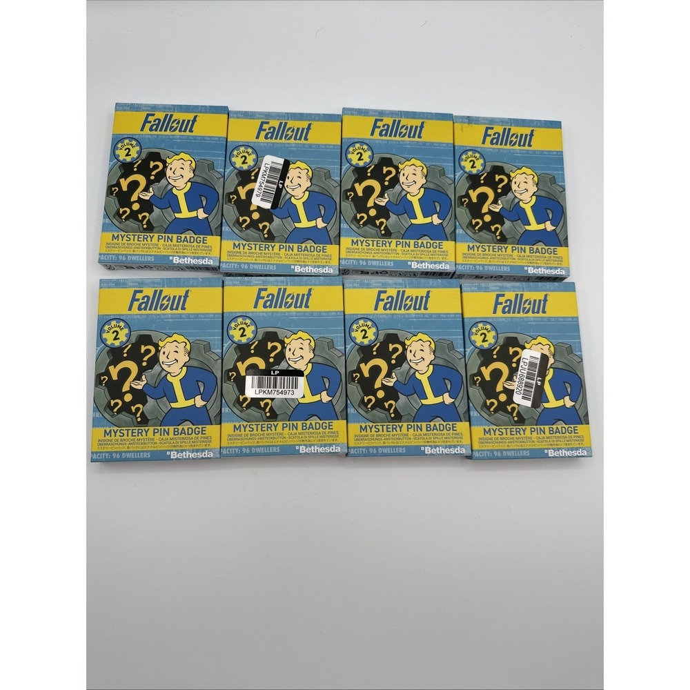 8x Fallout Mystery Pin Badge Volume 2 Blind Box Official Bethesda Collectible